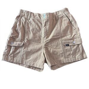 Vans Tan Cargo Shorts Elastic Waist Utility Style Size M